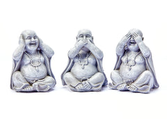 3 Wise Laughing Buddha - See no evil, Speak no evil, Hear no evil