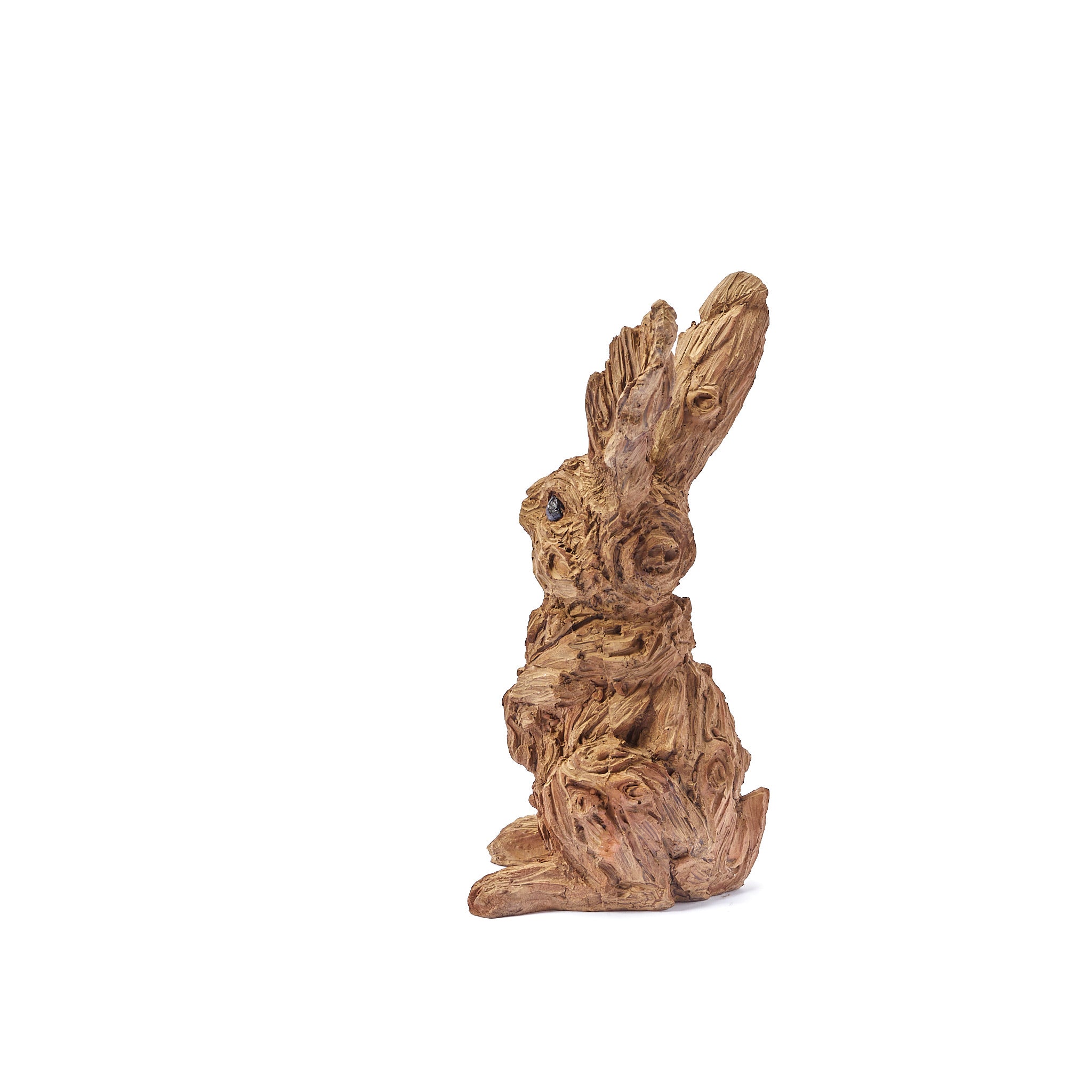 Wild Hare Garden Ornament - Wood Effect