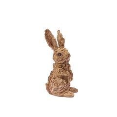 Wild Hare Garden Ornament - Wood Effect