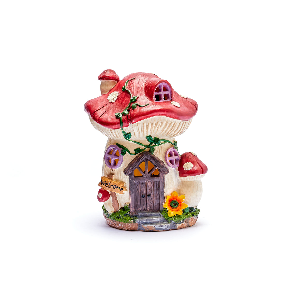 Solar Powered Toadstool Fairy House