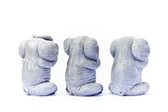 3 Wise Elephant Ornaments - See no Evil, Speak no Evil, Hear no Evil