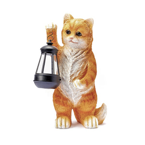 Solar Garden Pussy Cat with Lantern