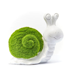 Grass Effect Snail Garden Ornament