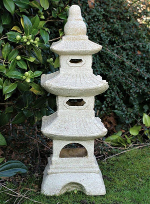 Chinese Pagoda Buddha Lantern Ceramic