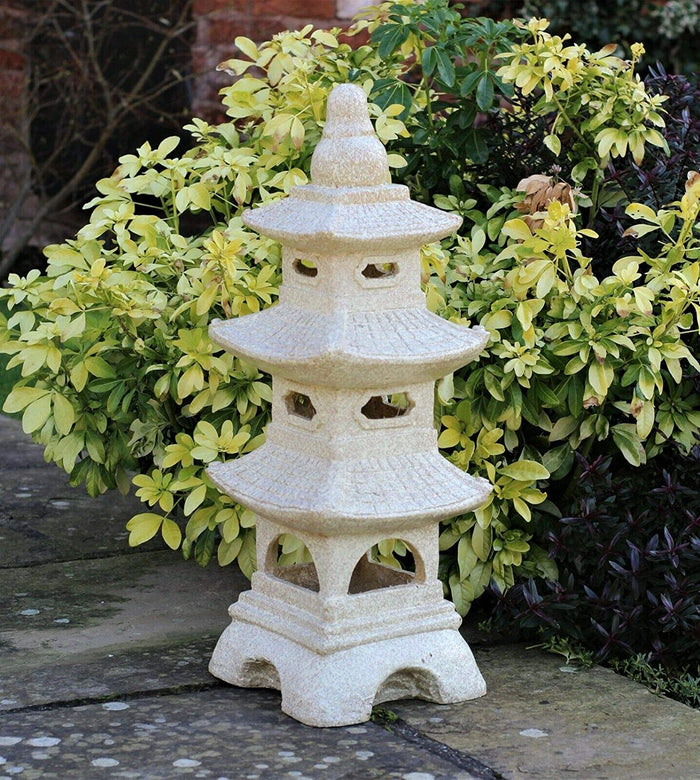 Chinese Pagoda Buddha Lantern Ceramic