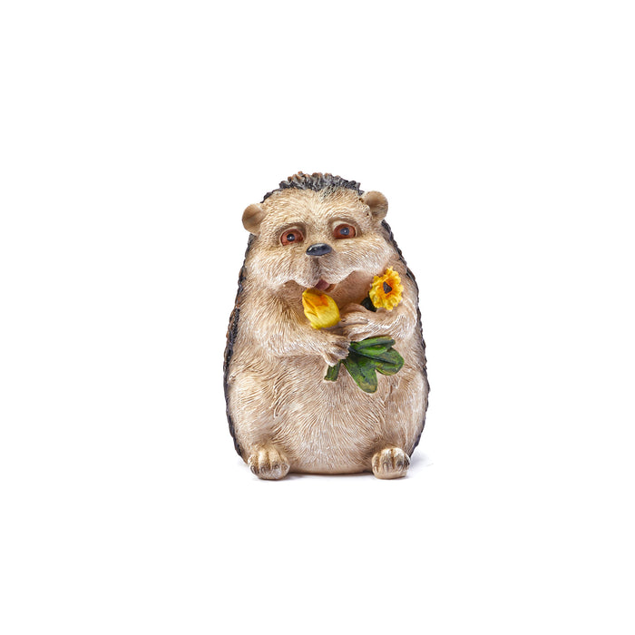 Hedgehog & Flowers Garden Ornament