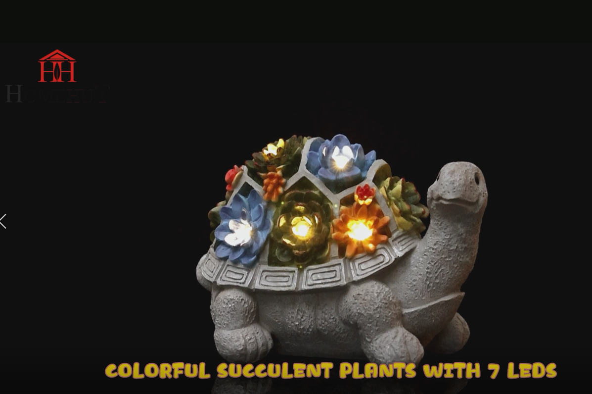 Solar Powered Decorative Tortoise