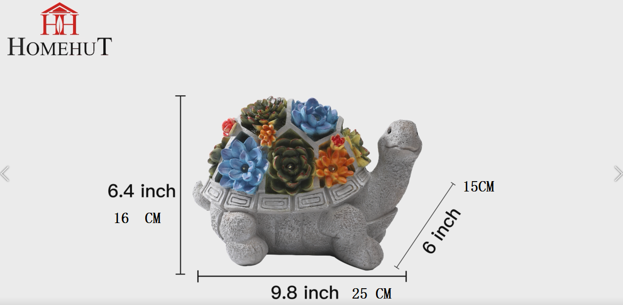 Solar Powered Decorative Tortoise