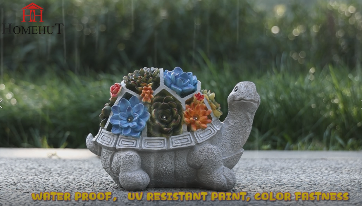 Solar Powered Decorative Tortoise