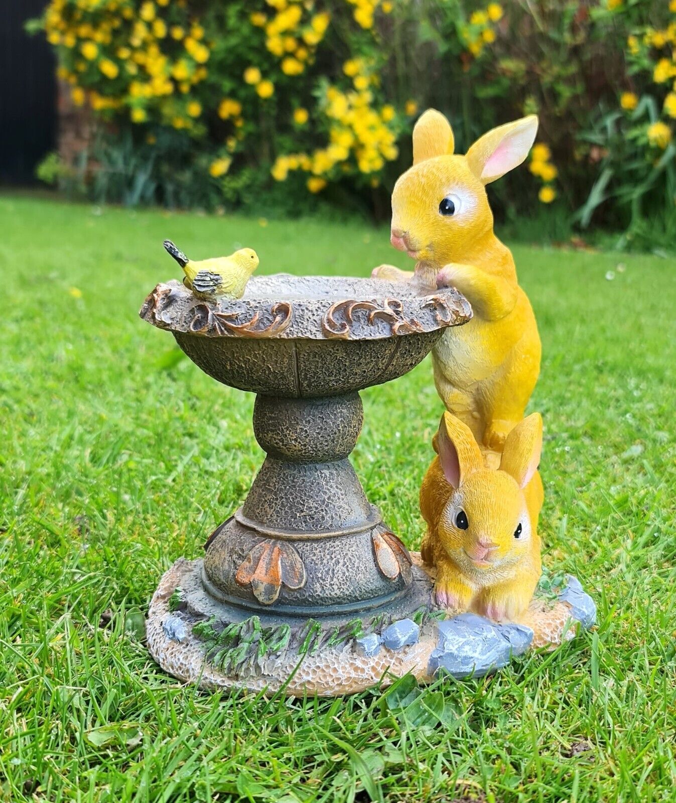 Solar Powered Rabbit Bird Bath – The Home Hut
