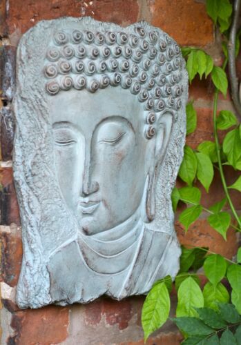 Buddha Head Plaque Sculpture