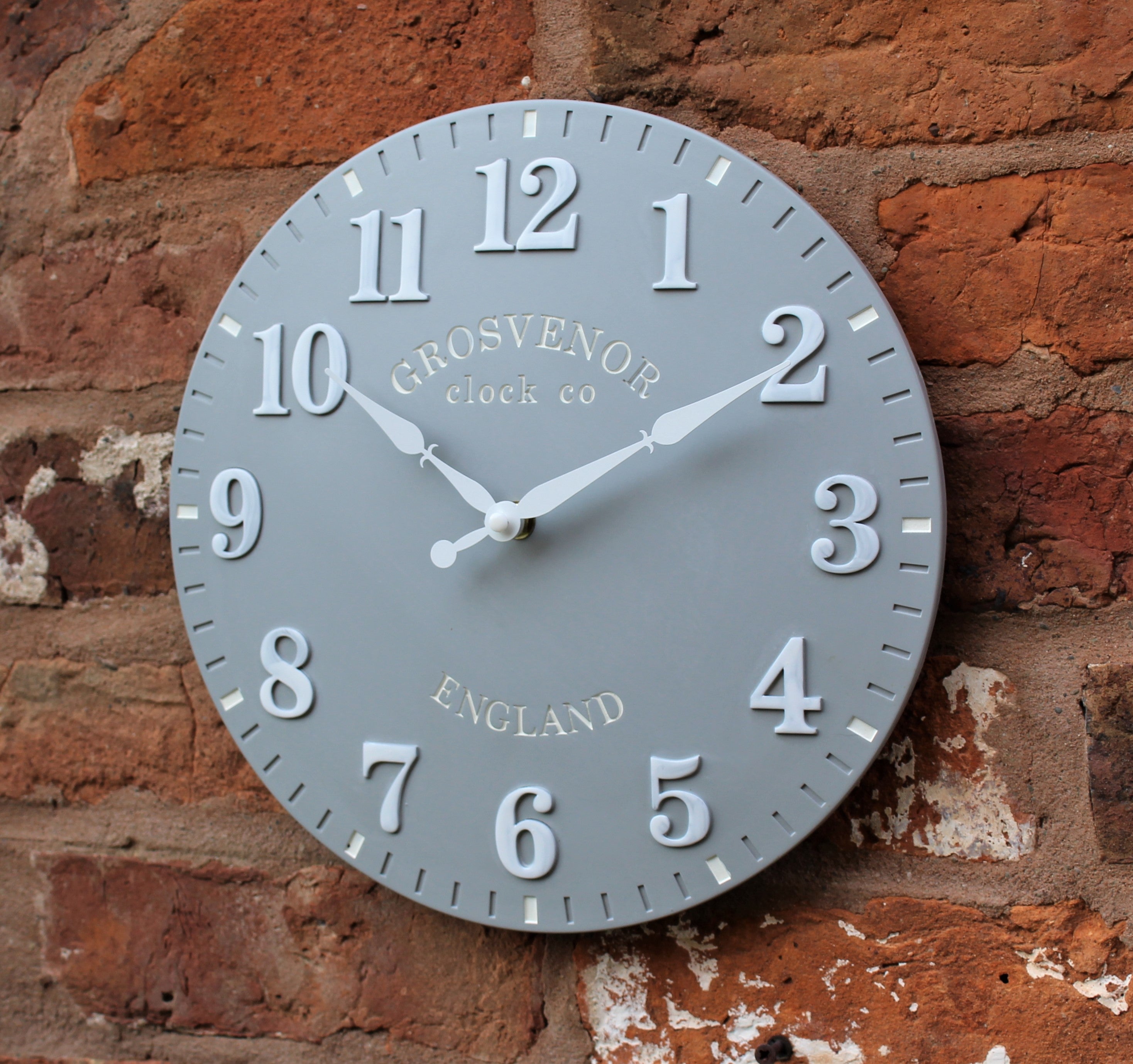 Hand Painted church clock Arabic 30cm Dark Grey