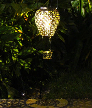 Garden Ornament Solar Power Lantern LED Silhouette Lamp Garden Patio 72cm