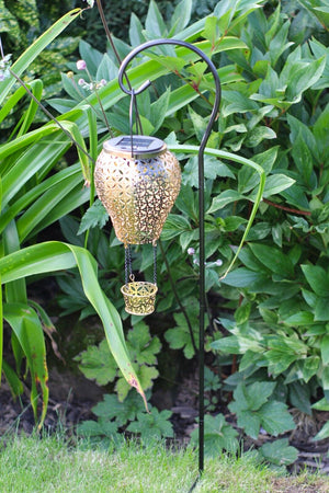 Garden Ornament Solar Power Lantern LED Silhouette Lamp Garden Patio 72cm