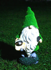 Solar Santa Garden Grass Ornament Gnome 32cm