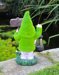 Solar Santa Garden Gnome Grass Welcome Ornament 35cm