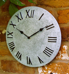 Stone Effect Station Wall Clock Garden 12 inch