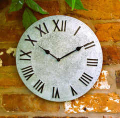 Stone Effect Station Wall Clock Garden 12 inch