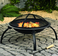 Black Round Fire Pit - Patio Heater or BBQ