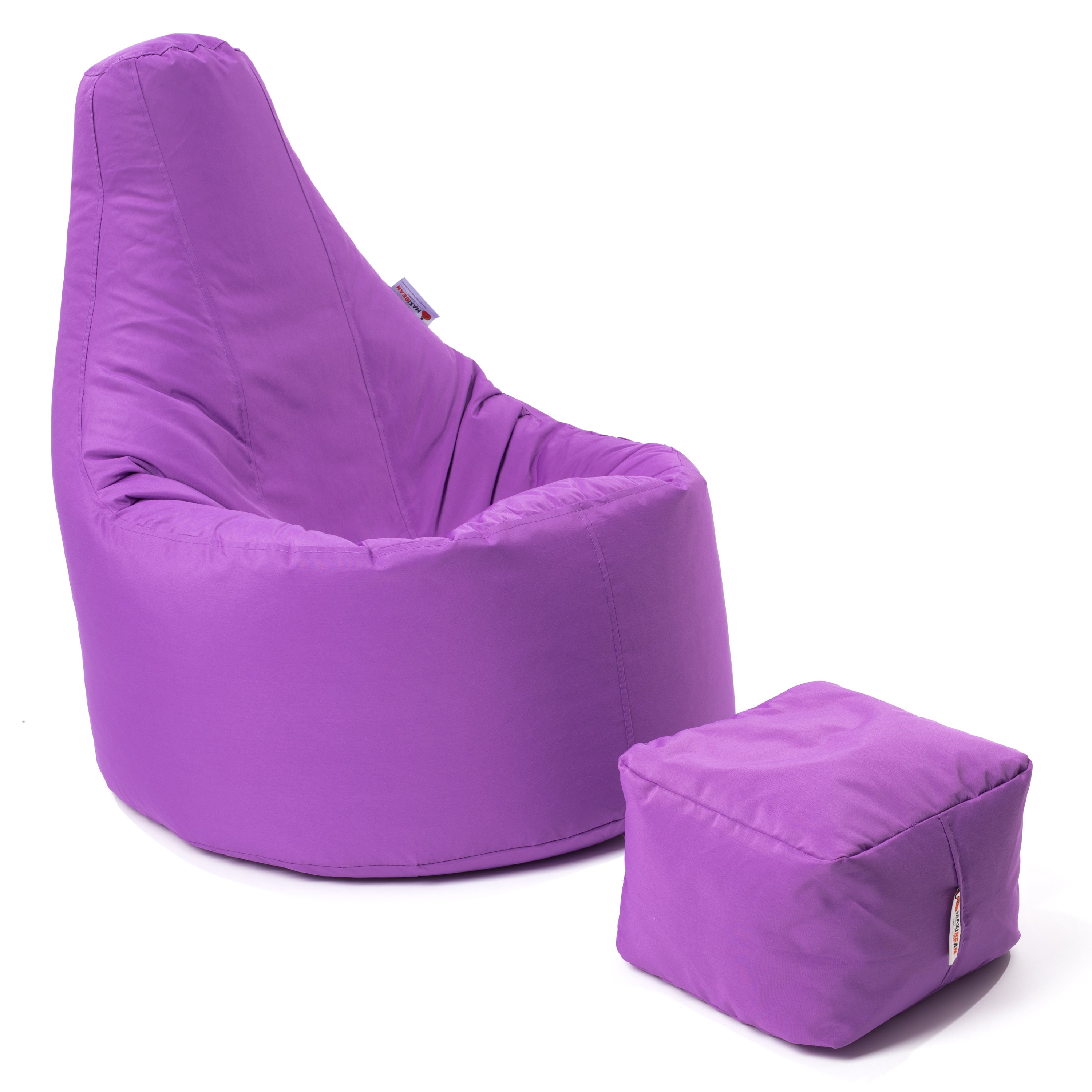 Large Beanbag Chair with Footstool