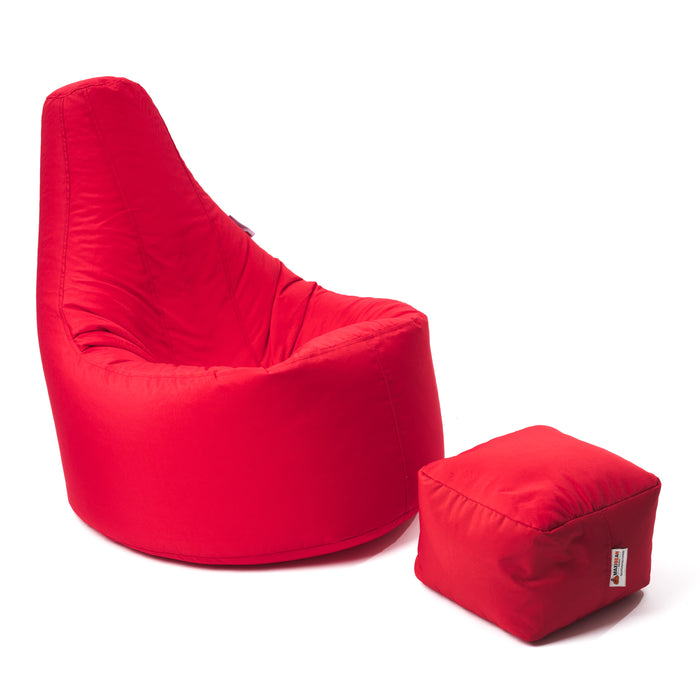 Large Beanbag Chair with Footstool