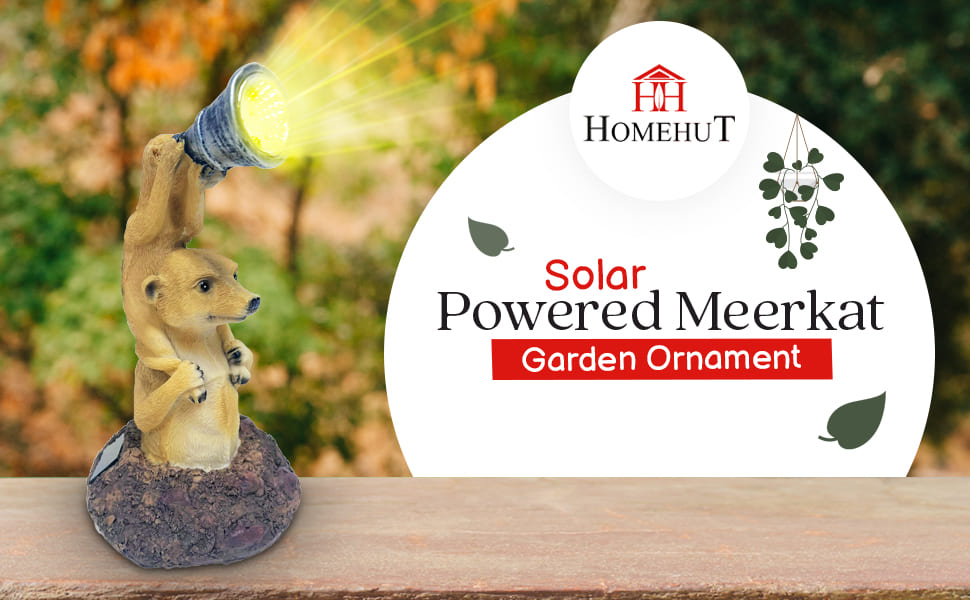 Solar Meerkat Family Garden Ornament