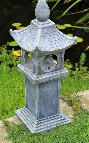 Garden Ornament Solar Lantern Pagoda Chinese Japanese Lantern Decor Large