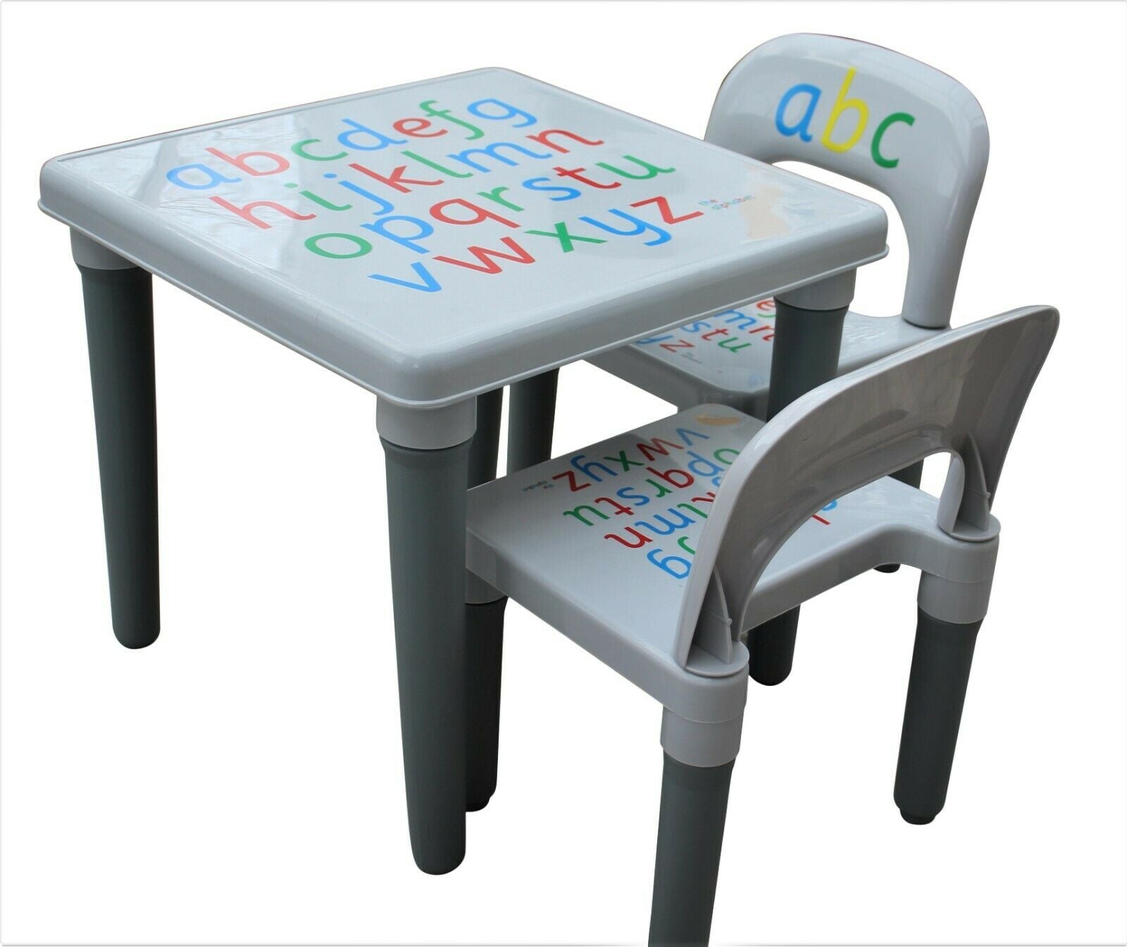 Grey ABC Table & Chair Set