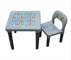 Grey ABC Table & Chair Set