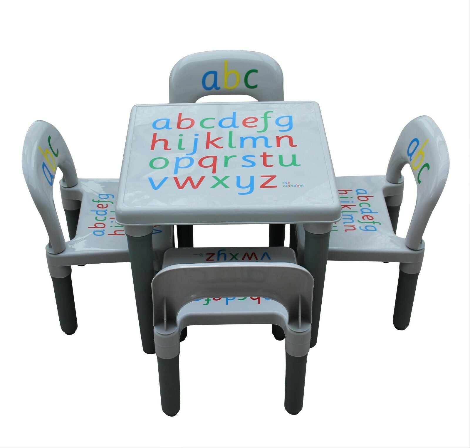 Grey ABC Table & Chair Set